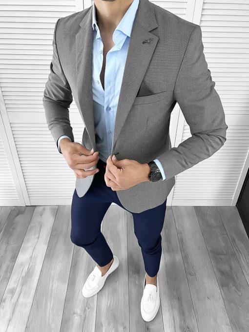 Sacou barbati slim fit 044 41-2.3-Sacouri barbati
