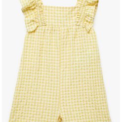 Salopeta scurta cu volane-FETE/IMBRACAMINTE/Salopete-IMBRACAMINTE/Salopete