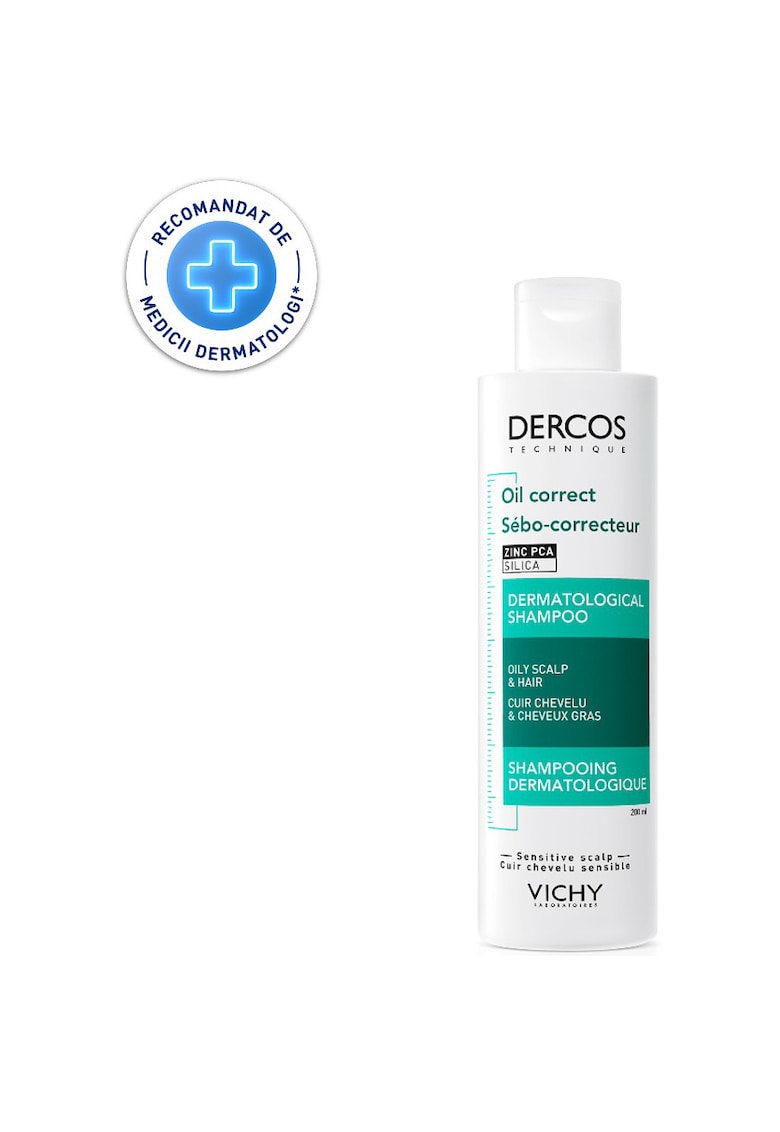 Sampon tratament sebocorector  Dercos pentru scalp cu exces de sebum - 200ml-FEMEI/INGRIJIRE COSMETICA/Produse cosmetice-INGRIJIRE COSMETICA/Produse cosmetice