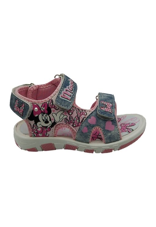 Sandale cu imprimeu Minnie Mouse si velcro-FETE/INCALTAMINTE/Sandale-INCALTAMINTE/Sandale