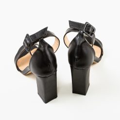 Sandale cu toc Banty Negre 2 4