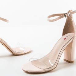 Sandale cu toc Burks Bej 4