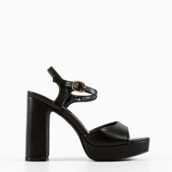 Sandale cu toc Gaheris Negre 4