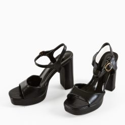 Sandale cu toc Gaheris Negre 6