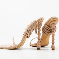 Sandale cu toc Haseeb Nude 5