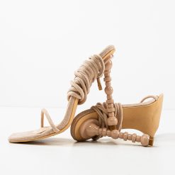 Sandale cu toc Haseeb Nude 6