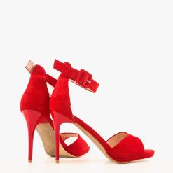Sandale cu toc James Rosii 2