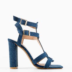 Sandale cu toc Joy Albastre 2 2