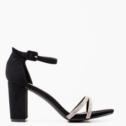 Sandale cu toc Kiki Negre 3