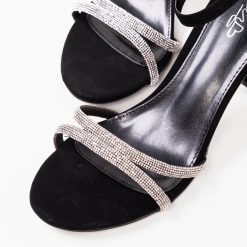 Sandale cu toc Kiki Negre 5