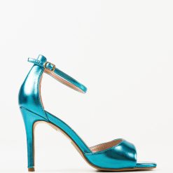 Sandale cu toc Moroilo Turcoaz 4
