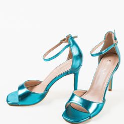 Sandale cu toc Moroilo Turcoaz 5