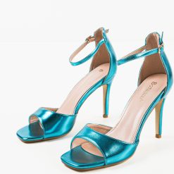 Sandale cu toc Moroilo Turcoaz 6