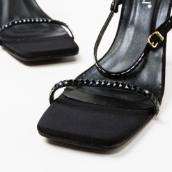 Sandale cu toc Nancy Negre 4