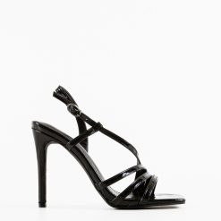 Sandale cu toc Ragna Negre 2