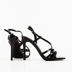 Sandale cu toc Ragna Negre 4