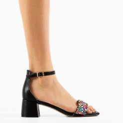 Sandale cu toc Shahar Negre 1