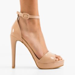 Sandale cu toc Shields Nude 2 5