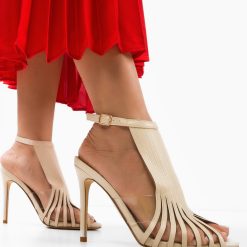 Sandale cu toc Silvia Bej 2