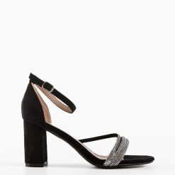 Sandale cu toc Stacey Negre 2