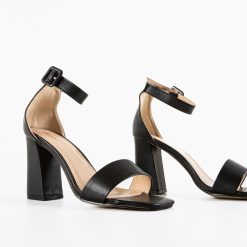 Sandale cu toc Teson Negre 4