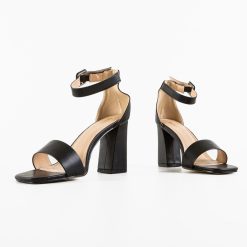 Sandale cu toc Teson Negre 5