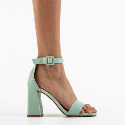 Sandale cu toc Teson Turcoaz 2