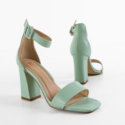 Sandale cu toc Teson Turcoaz 3