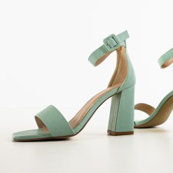 Sandale cu toc Teson Turcoaz 4