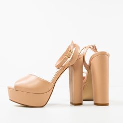 Sandale cu toc Yuuki Nude 5
