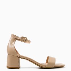 Sandale cu toc Zime Bej 2