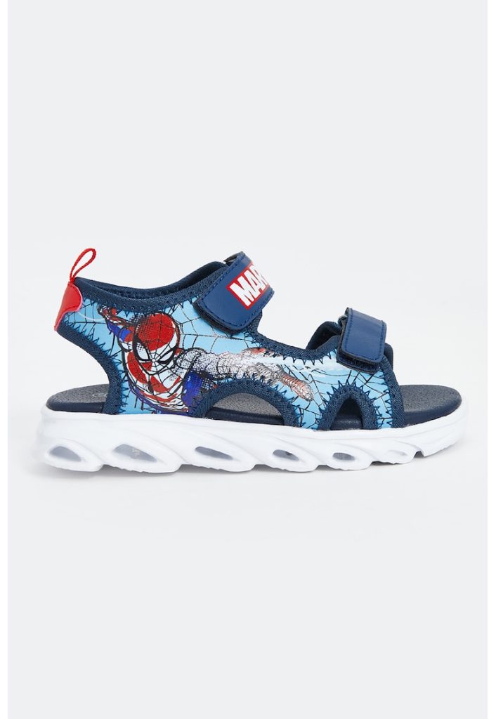 Sandale cu velcro si imprimeu cu desene-BAIETI/INCALTAMINTE/Sandale-INCALTAMINTE/Sandale