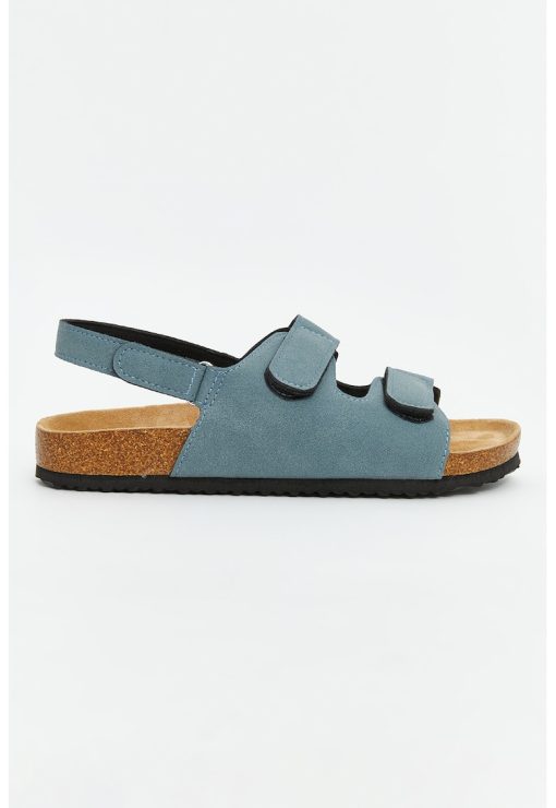 Sandale de piele intoarsa sintetca cu velcro-BAIETI/INCALTAMINTE/Sandale-INCALTAMINTE/Sandale