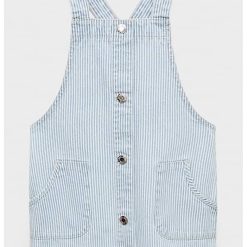 Sarafan din denim cu model in dungi-FETE/IMBRACAMINTE/Rochii-IMBRACAMINTE/Rochii
