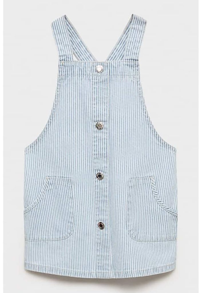 Sarafan din denim cu model in dungi-FETE/IMBRACAMINTE/Rochii-IMBRACAMINTE/Rochii