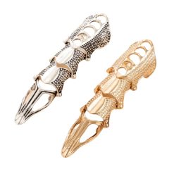 Set 2 inele - auriu cu argintiu - pe tot degetul - stil dragon - Bente C14 --FEMEI/GENTI SI ACCESORII/Bijuterii-GENTI SI ACCESORII/Bijuterii