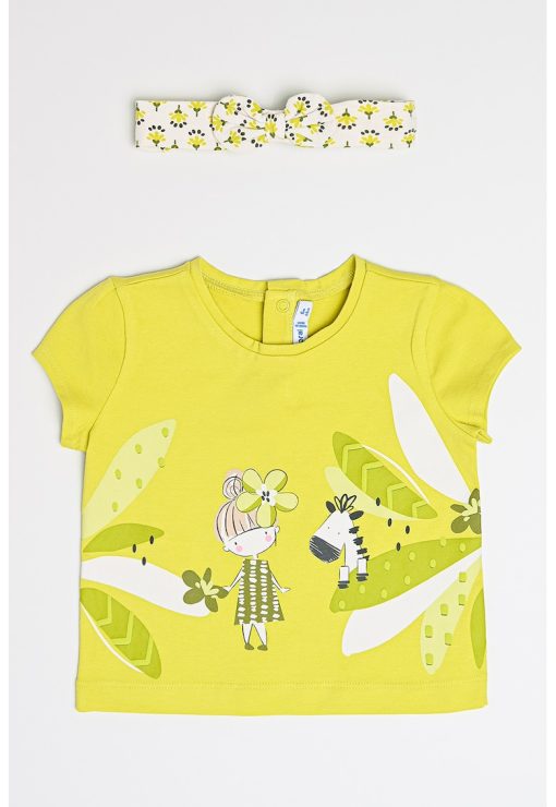 Set de bentita si tricou cu imprimeu - 2 piese-FETE/IMBRACAMINTE/Tricouri si maiouri-IMBRACAMINTE/Tricouri si maiouri