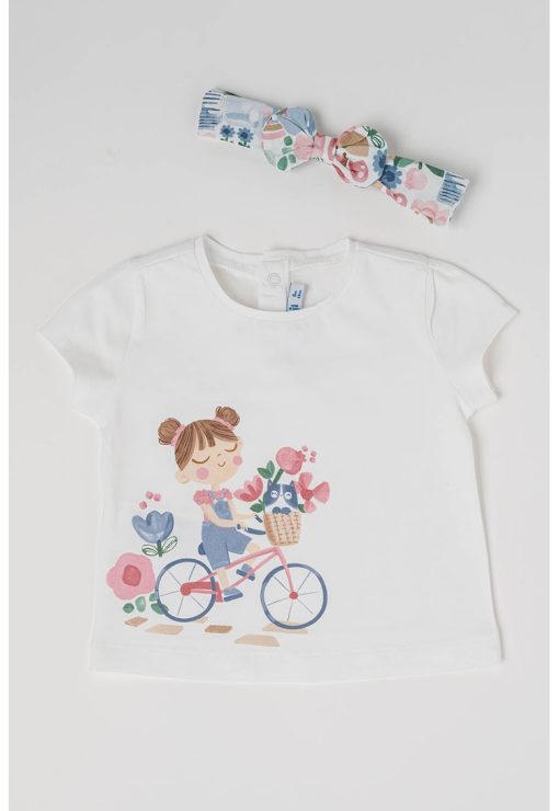 Set de bentita si tricou cu imprimeu - 2 piese-FETE/IMBRACAMINTE/Tricouri si maiouri-IMBRACAMINTE/Tricouri si maiouri