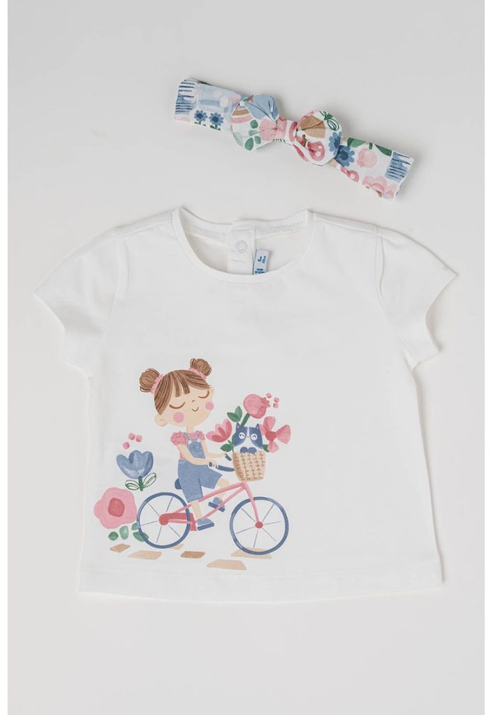 Set de bentita si tricou cu imprimeu - 2 piese-FETE/IMBRACAMINTE/Tricouri si maiouri-IMBRACAMINTE/Tricouri si maiouri