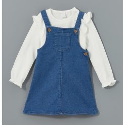 Set de bluza si rochie din denim - 2 piese-FETE/IMBRACAMINTE/Seturi de imbracaminte-IMBRACAMINTE/Seturi de imbracaminte