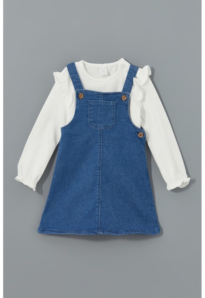 Set de bluza si rochie din denim - 2 piese-FETE/IMBRACAMINTE/Seturi de imbracaminte-IMBRACAMINTE/Seturi de imbracaminte