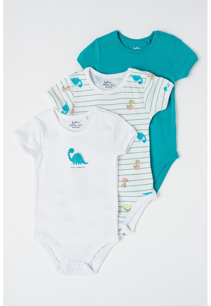 Set de body-uri cu maneci surte - 3 Piese-FETE/IMBRACAMINTE/Seturi de imbracaminte-IMBRACAMINTE/Seturi de imbracaminte