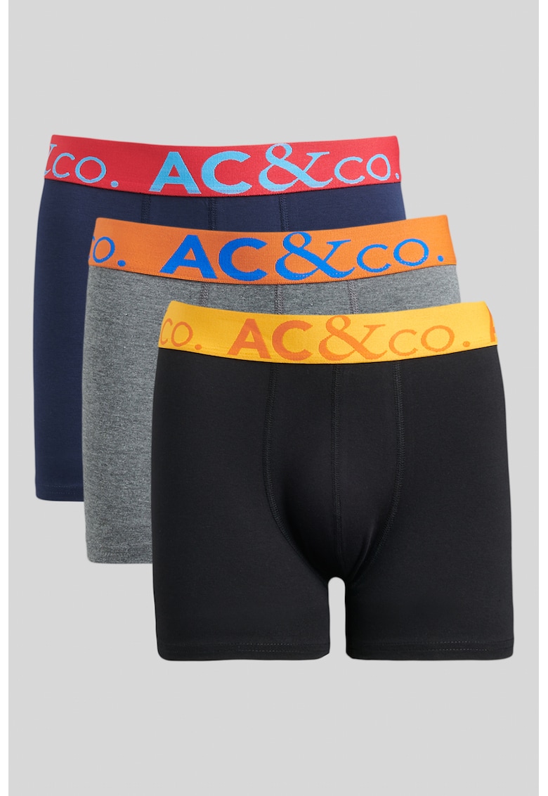 Set de boxeri cu banda logo in talie - 3 perechi-BARBATI/IMBRACAMINTE/Lenjerie intima-IMBRACAMINTE/Lenjerie intima