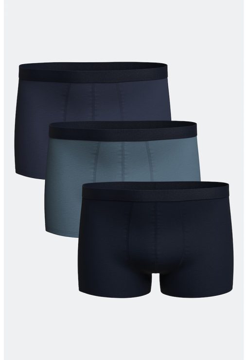 Set de boxeri cu model uni - 3 perechi-BARBATI/IMBRACAMINTE/Lenjerie intima-IMBRACAMINTE/Lenjerie intima