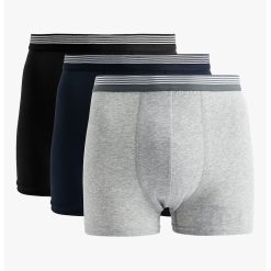 Set de boxeri de bumbac cu banda elastica in talie - 3 piese-BARBATI/IMBRACAMINTE/Lenjerie intima-IMBRACAMINTE/Lenjerie intima