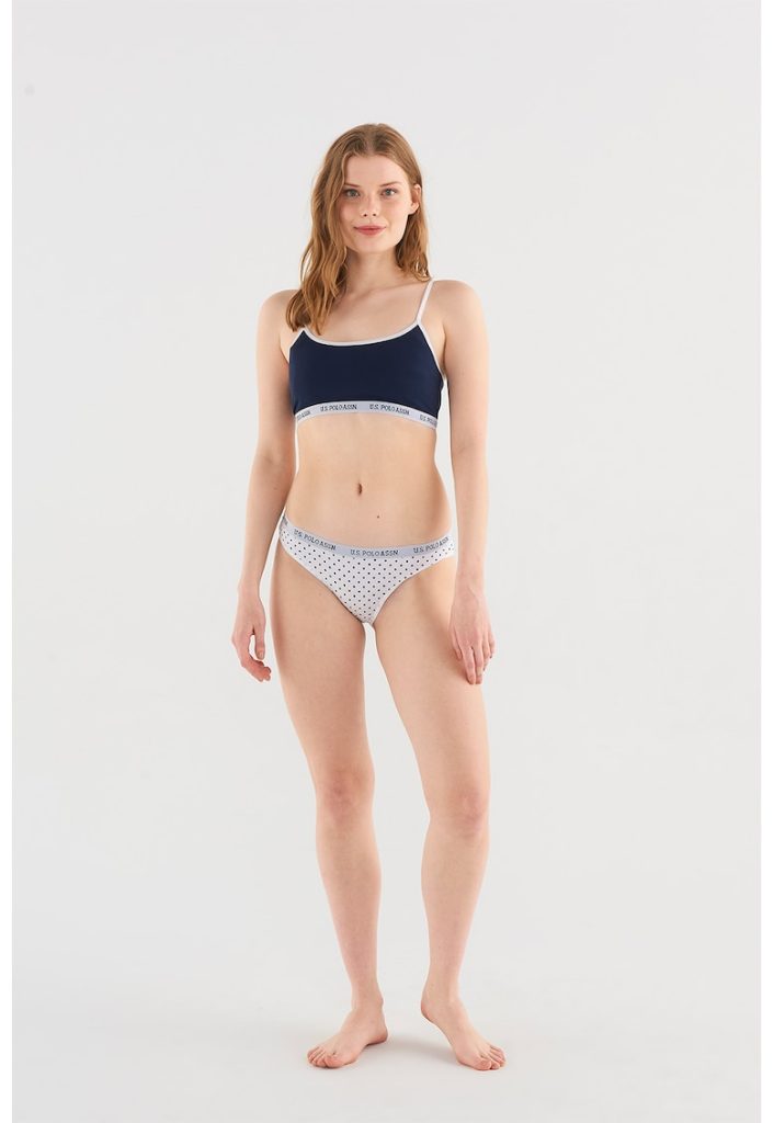 Set de bustiera si chiloti cu logo-FEMEI/IMBRACAMINTE/Lenjerie intima-IMBRACAMINTE/Lenjerie intima