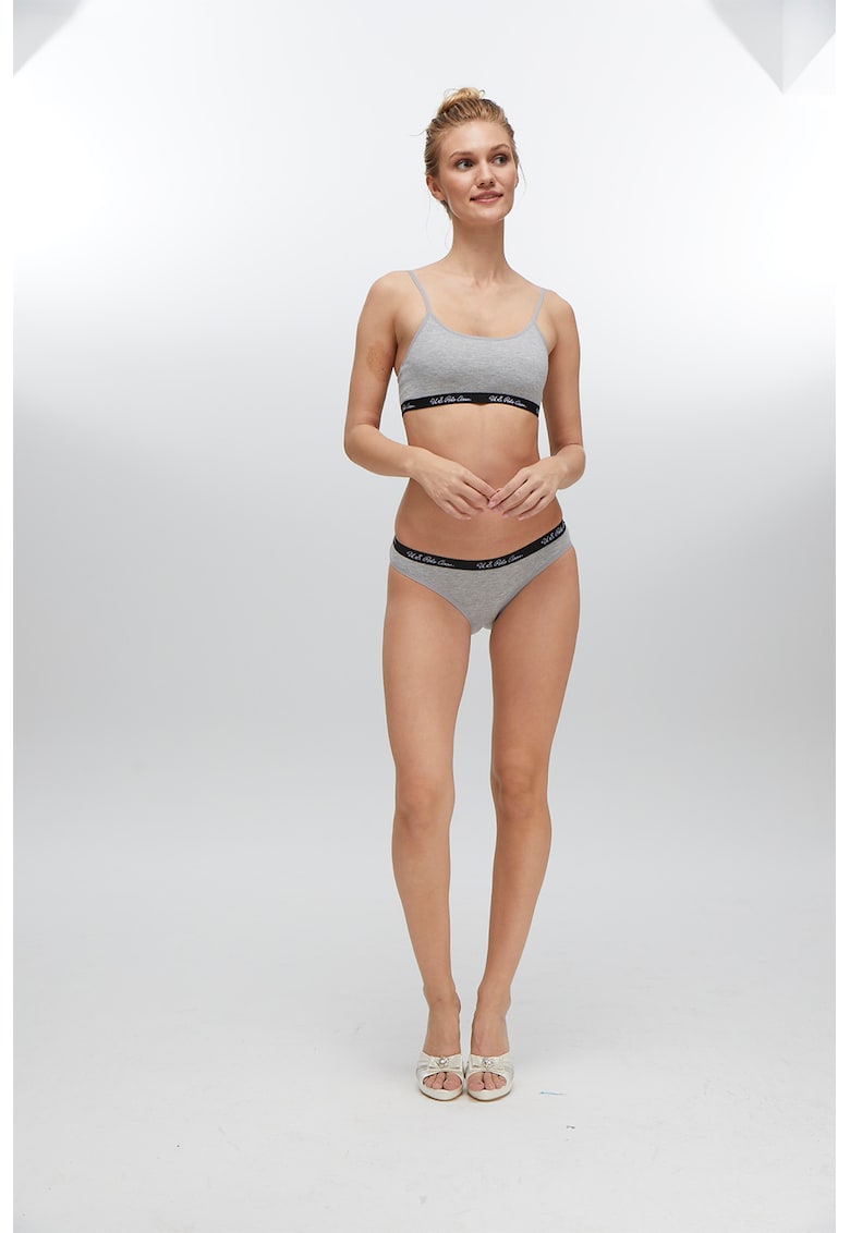 Set de bustiera si chiloti cu logo-FEMEI/IMBRACAMINTE/Lenjerie intima-IMBRACAMINTE/Lenjerie intima