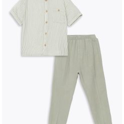 Set de camasa si pantaloni din bumbac-BAIETI/IMBRACAMINTE/Seturi de imbracaminte-IMBRACAMINTE/Seturi de imbracaminte