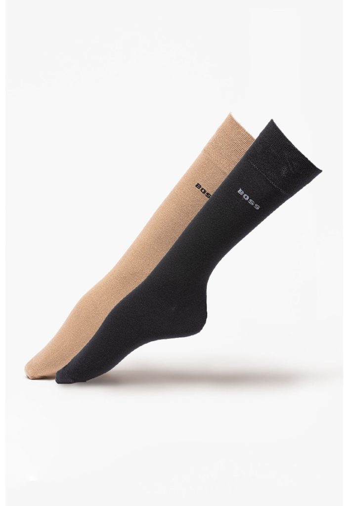 Set de sosete lungi cu logo - 2 perechi-BARBATI/IMBRACAMINTE/Dresuri si sosete-IMBRACAMINTE/Dresuri si sosete