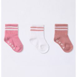 Set de sosete scurte din amestec de bumbac - 3 perechi-FETE/IMBRACAMINTE/Lenjerie intima-IMBRACAMINTE/Lenjerie intima